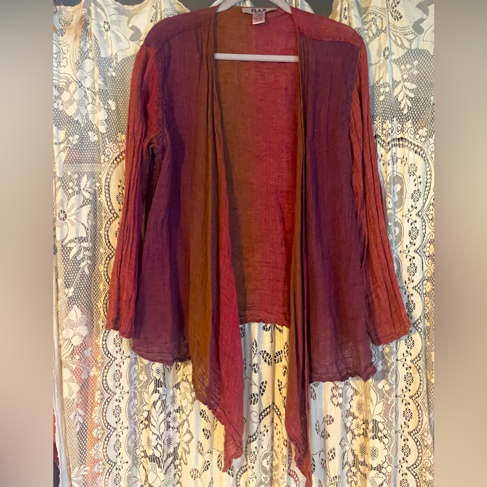 Flax Linen lightweight jacket ombré